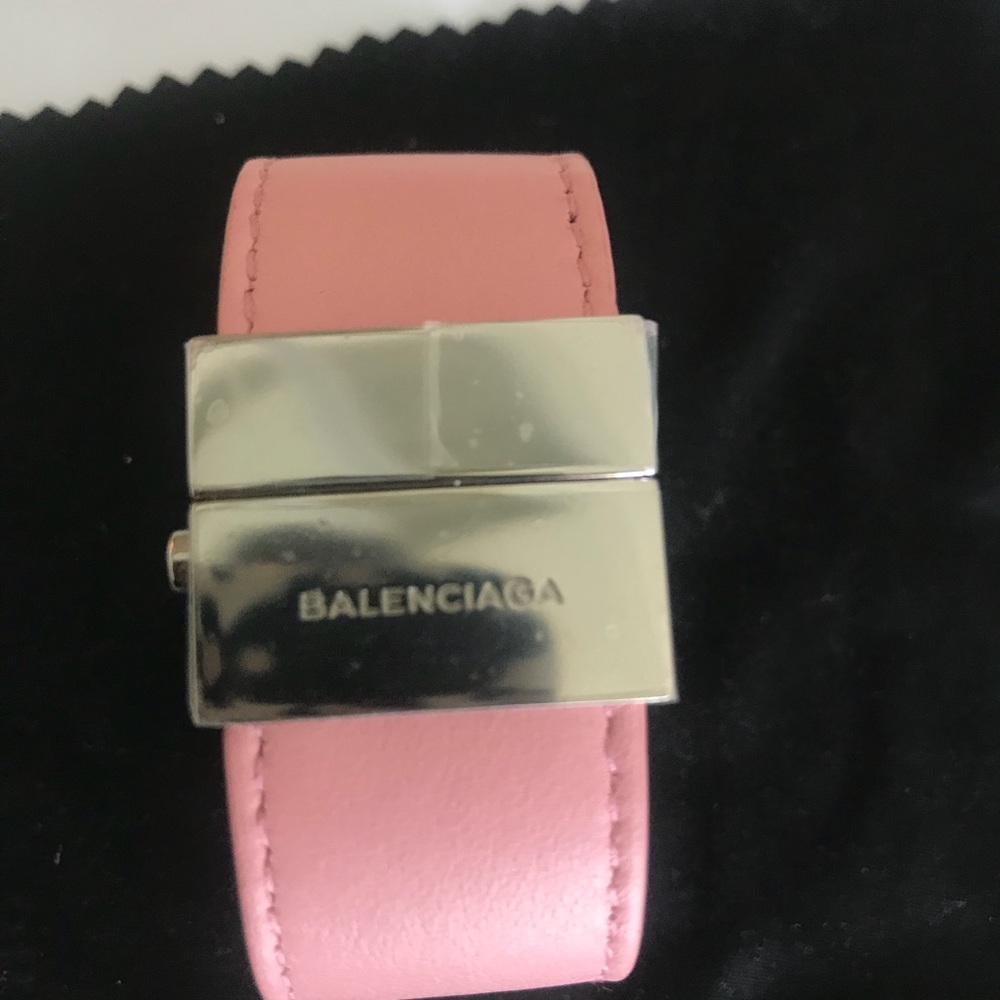 NWT | Balenciaga Metal & Leather Cuff Bracelet - Picture 4 of 8